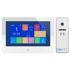Zestaw wideodomofonowy, bezsłuchawkowy kolor, LCD 7", dotykowy, menu OSD, p