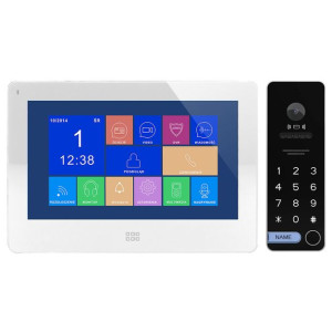 Zestaw wideodomofonowy, bezsłuchawkowy kolor, LCD 7", dotykowy, menu OSD, p