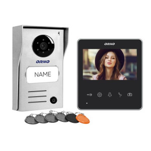 Zestaw wideodomofonowy 2-żyłowy bezsłuchawkowy, kolor, 4,3" LCD,  z czytnik