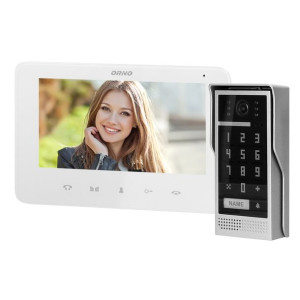 Zestaw wideodomofonowy, bezsłuchawkowy, kolor, LCD 7", interkom, z szyfrato