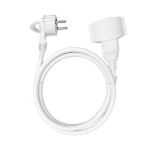 Przedłużacz domowy jednogniazdowy, 1x2P+Z (schuko) 1,5m,kabel PVC H05VV-F 3
