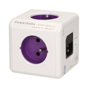 Rozgałęźnik Power Cube ReWirable + 4 wtyczki podróżne