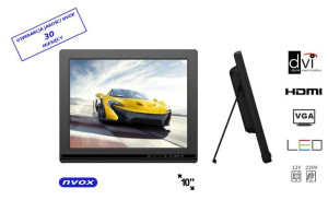 Monitor LCD 10cali cali LED HDMI DVI VGA AV 12V 230V... (NVOX FA1000)