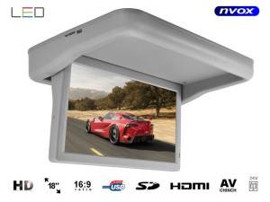 Monitor podwieszany podsufitowy automatycznie opuszczany LED HD 18cali HDMI