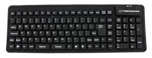 Klawiatura przewodowa silikonowa usb/otg czarna