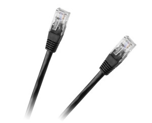 Patchcord kabel UTP 8c wtyk-wtyk 1,5m CCA czarny  cat.6e