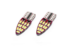 Led canbus 24smd 3014 t10e (w5w) white 12v