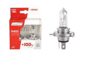 Zestaw żarówek halogenowych H4 12V 60/55W LumiTec Silver +100% Duo Box