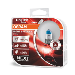 O-64151NL-HCB Żarówki halogenowe H3 12V 55W Night Breaker Laser +150% / 2 s