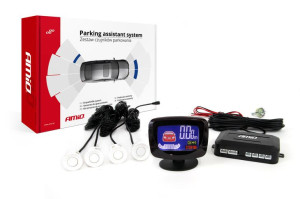 Zestaw czujników parkowania cofania led-graf 4 sensory białe