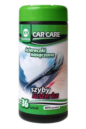 Chusteczki nawilżane szyby, lusterka 36 sztuk
