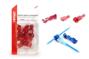 Szybkozłączki elektryczne typ-t 0,5-1mm2 10a 5pcs blister