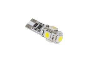 ZAR0380 Żarówka samochodowa LED T10 Canbus - 5 x SMD5050, biała