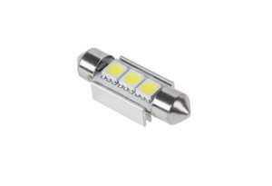 ZAR0381 Żarówka samochodowa LED Canbus T11x36mm 3x5050 SMD, biała