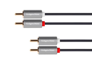 KM1211 Kabel 2 rca - 2 rca 3m Kruger&Matz Basic