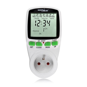 Włącznik czasowy - timer cyfrowy GreenBlue GB105 16 programów max 240 progr