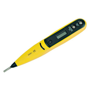 Próbnik elektr.lcd,volt tester 12-250v ce kk inst.lv,lt