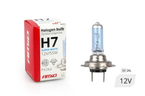 01157 Żarówka halogenowa H7 12V 55W  filtr UV (E4) Super White