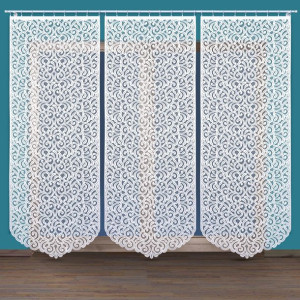 Panel biały żakardowy konfekcjonowany ANIKA 250x90cm