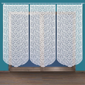 Panel biały żakardowy konfekcjonowany ANIKA 230x90cm