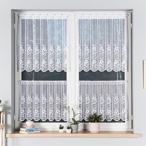 Zazdrostka biała żakardowa 344230 50 cm.