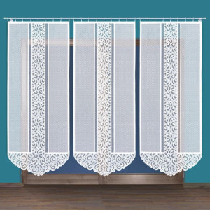 Panel biały żakardowy konfekcjonowany ANNA 230x90cm