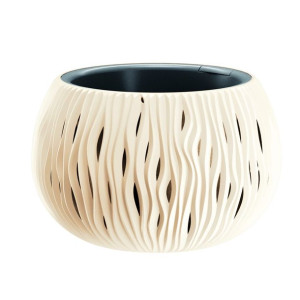 Doniczka z wkładem Sandy Bowl DSK290 kremowa