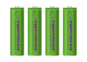 EZA104G Esperanza akumulatorki ni-mh aa 2000mah 4szt. zielone