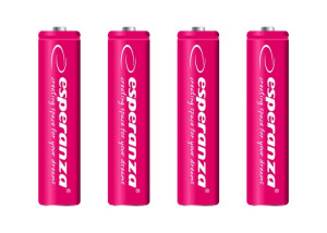 EZA102R Esperanza akumulatorki ni-mh aaa 1000mah 4szt. czerwone