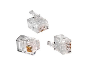 MCTV-665 Wtyk telefoniczny RJ11 6P4C Maclean 100 sztuk