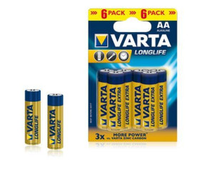 BAT0242 Bateria alkaliczna Varta LR06  Longlife (6 sztuk/blister)