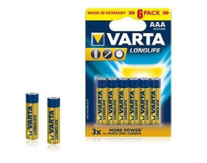 BAT0241 Bateria alkaliczna Varta LR03  Longlife (6 sztuk/blister)