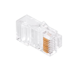 Wtyk telefon.  RJ45  8P 8C(drut)przelotowy CAT.5E