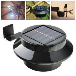 Lampa ogrodowa solarna 3led czarna