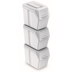 Zestaw koszy do segregacji Sortibox 3x20L białe ISWB20S3