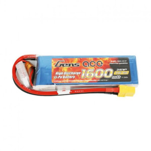 Gens ace 1600mAh 7.4V 45C 2S1P Lipo XT60