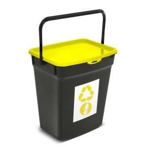 Kosz do segregacji śmieci Plast Team 10L żółty