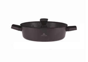Garnek aluminiowy 24cm z powłoką Ilag z pokrywką 4,4L 340R GRANITEX