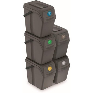 Zestaw koszy do segregacji Sortibox 5x25L szare ISWB25S5