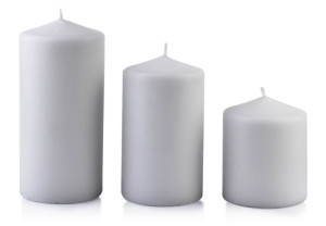 Świeca CLASSIC CANDLES Walec średni 8x14cm szara