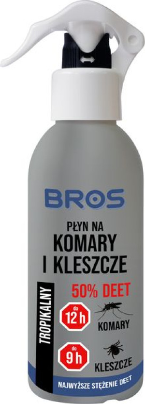BROS - płyn na komary i kleszcze 50% DEET 130ml