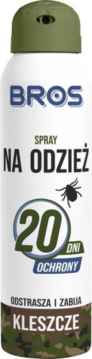 BROS - spray na odzież - odstrasza i zabija kleszcze 90ml