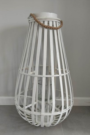 LUCIE WHITE Lampion h72x15cm