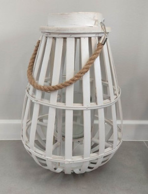 LUCIE WHITE Lampion h42x12cm