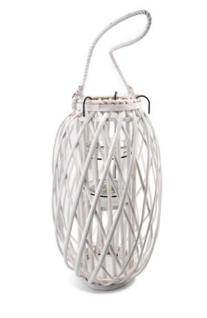 LUCIE WHITE Lampion h40x18cm