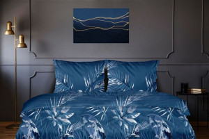 Pościel Satynowa Greno Gold Line 140x200 Insignia Ballad Blue