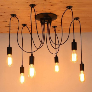 Lampa sufitowa wisząca 6 ramion żylandol