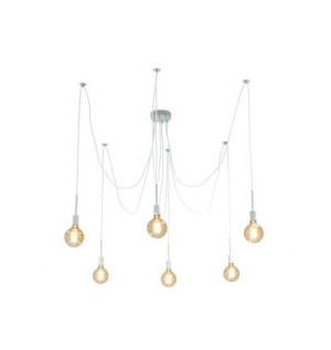 Zd74b Lampa Sufitowa 6 Ramion Biała