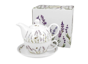 Tea for One porcelanowy / Filiżanka z dzbankiem i spodkiem PROVANCE