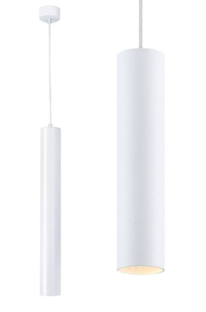 Lampa wisząca tuba biała